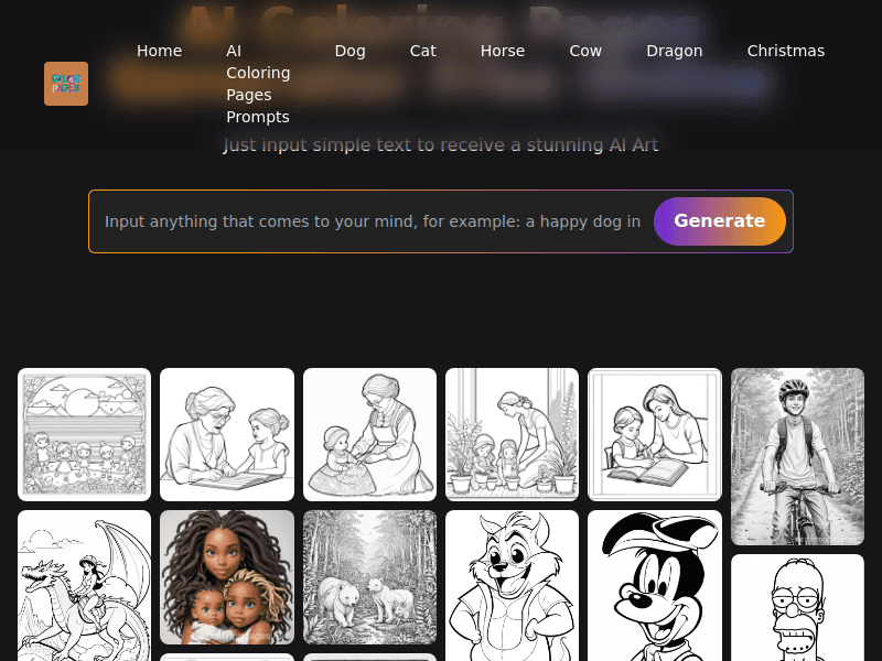 AI Coloring Pages
