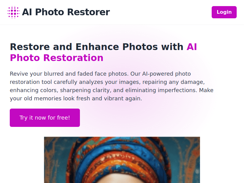 AI photo restorer