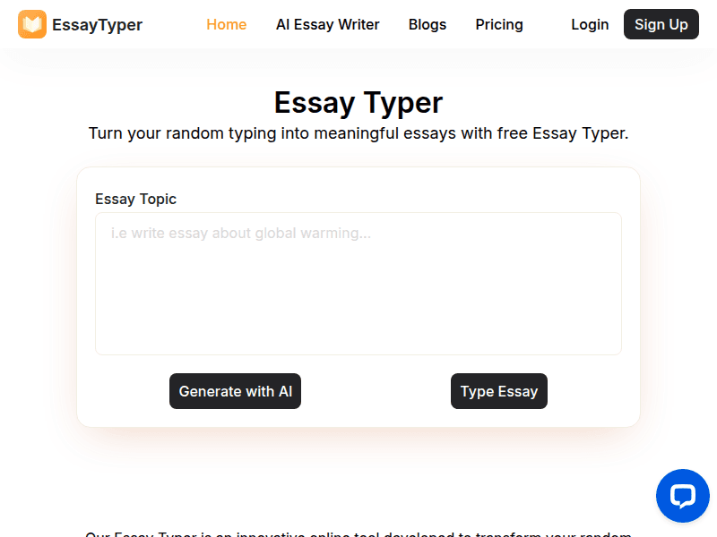 Essay Typer