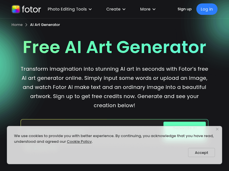 Fotor Art Generator