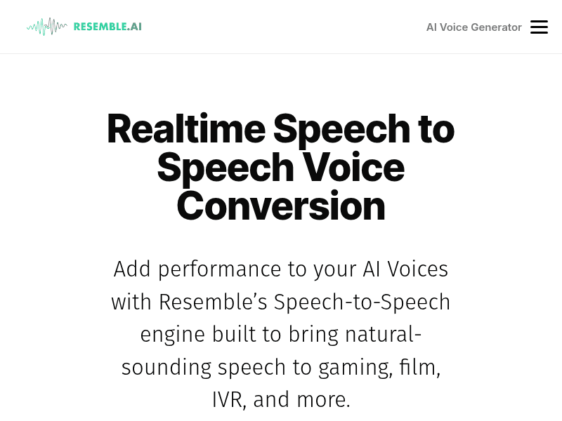 Speech-to-Speech