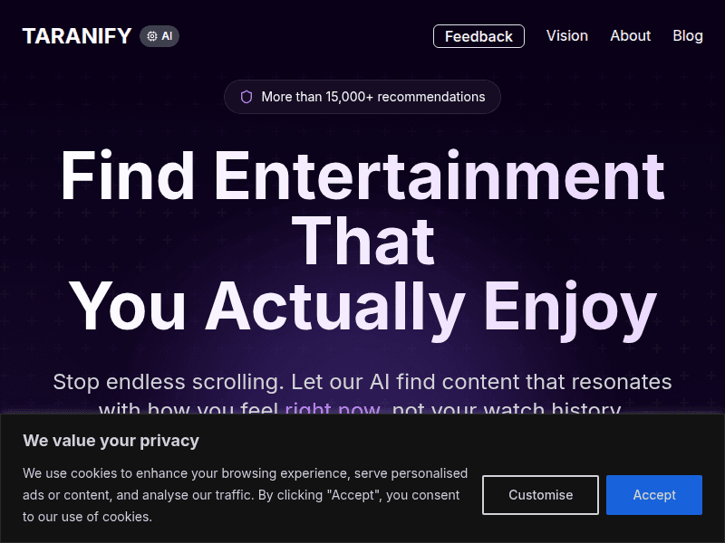 Taranify Recommendation Ai