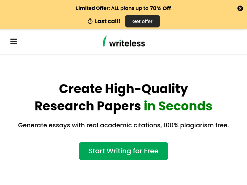 Writeless