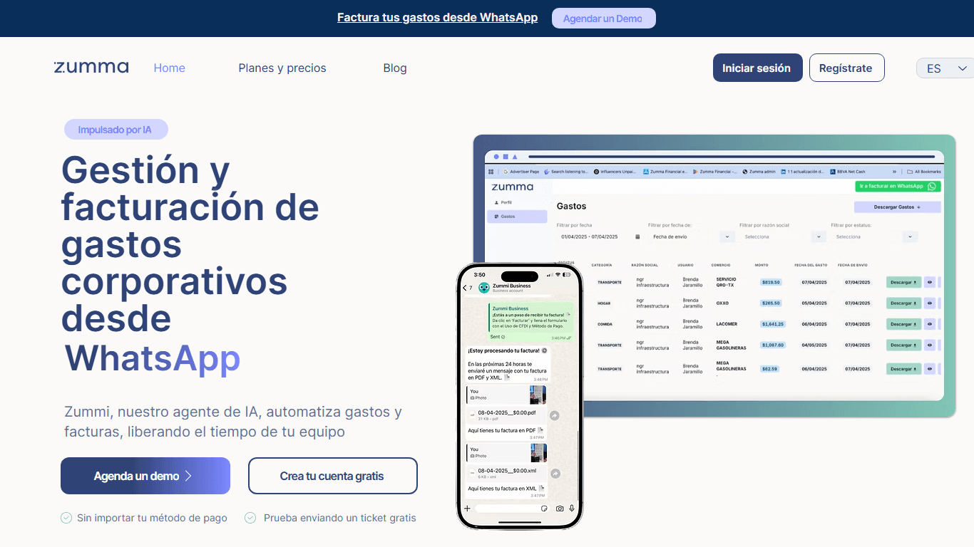 zumma homepage screenshot (EN)