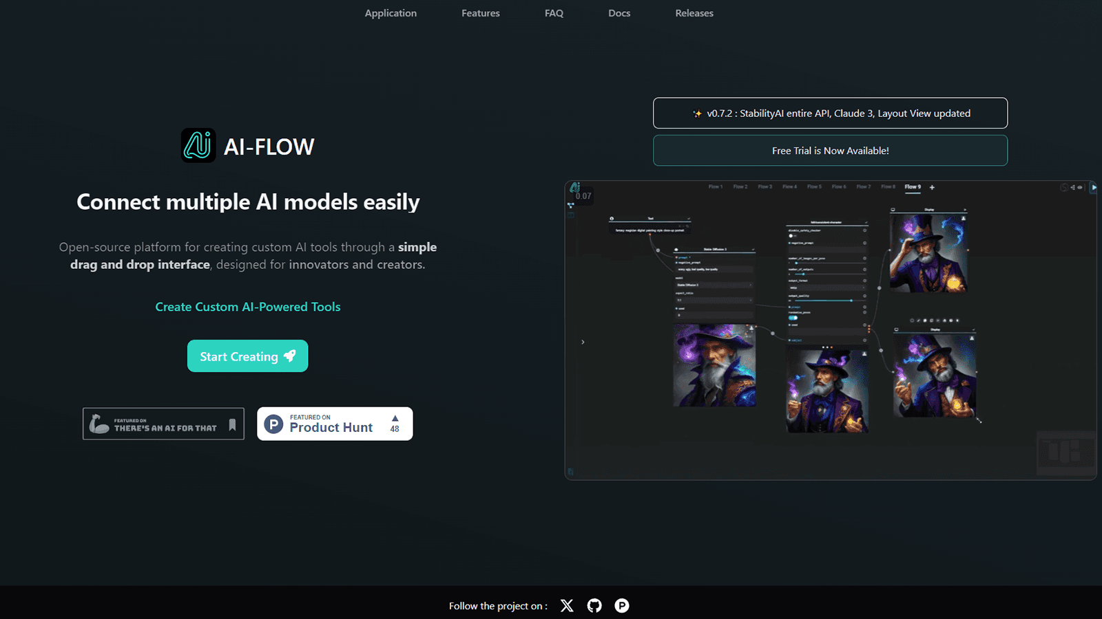 AI-Flow official workflow builder preview image