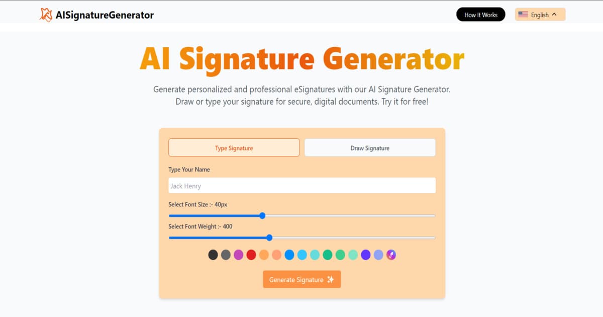 AI Signature Generator preview image