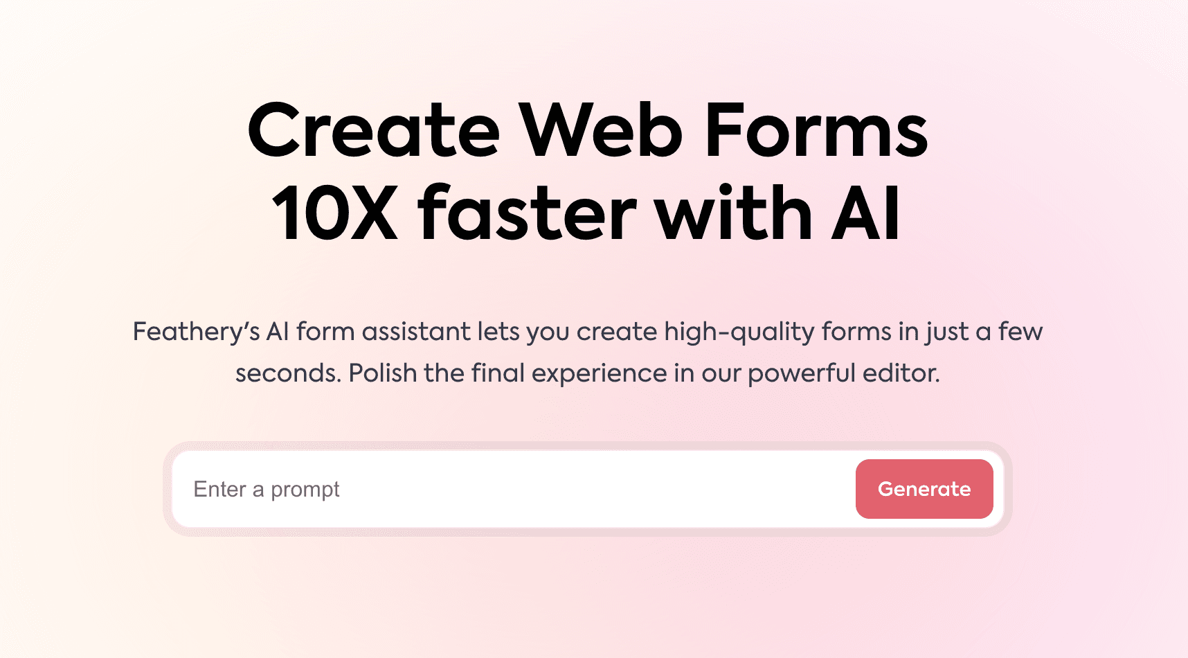 Feathery official AI form builder preview