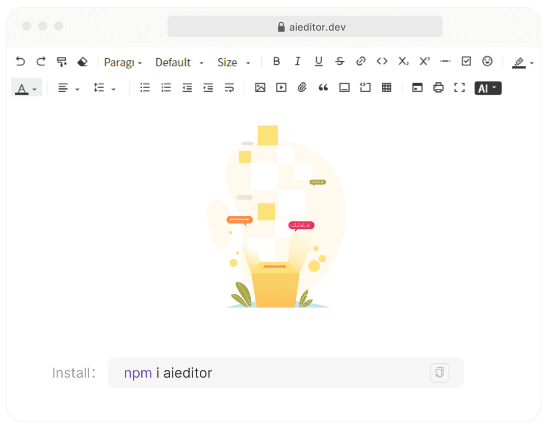 AiEditor out of the box editor preview