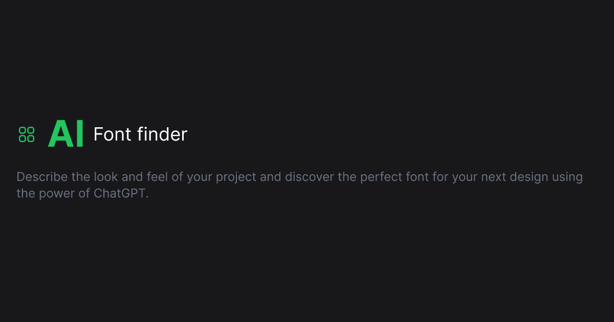 AIFontFinder official Open Graph preview