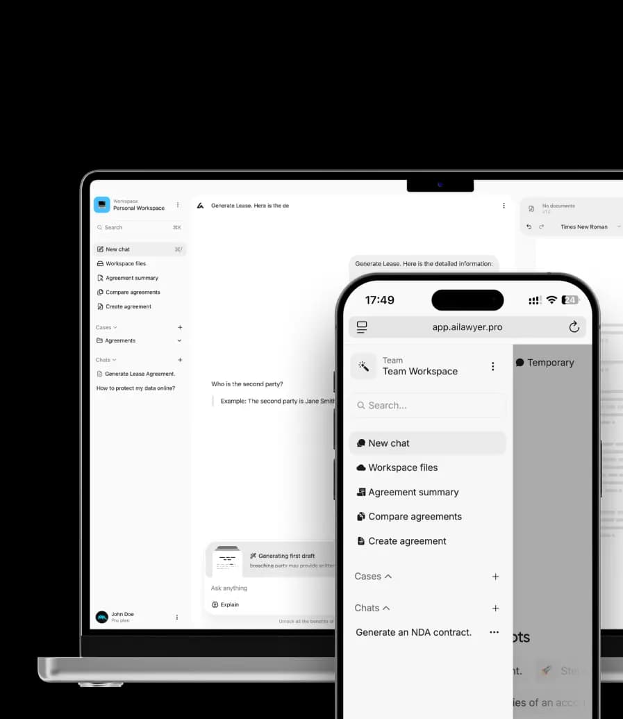 AI Lawyer legal AI assistant hero