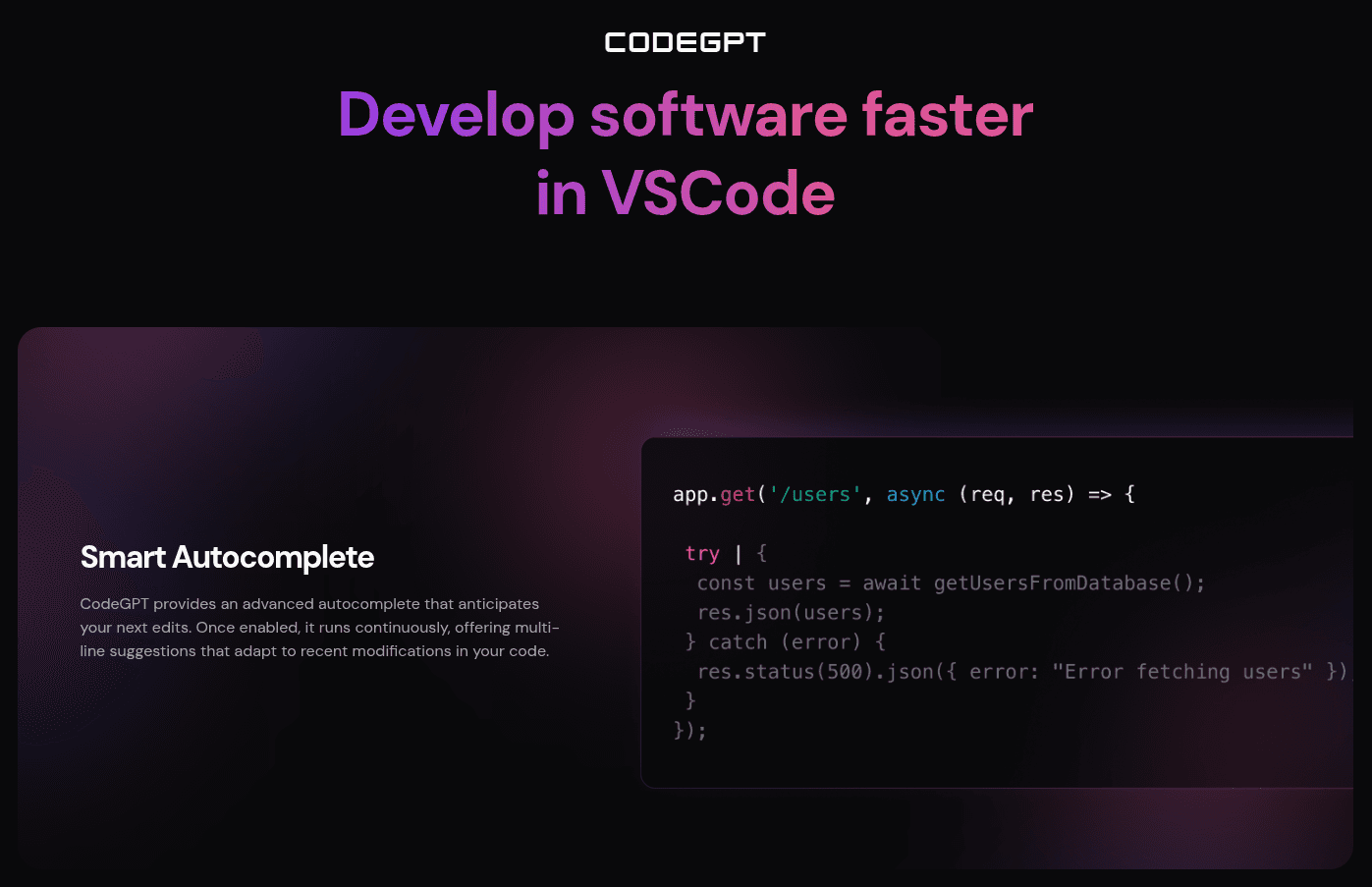 CodeGPT AI coding assistant product preview