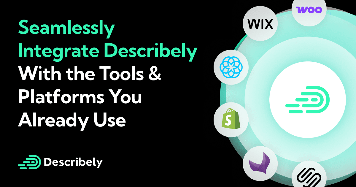 Describely product content generation interface