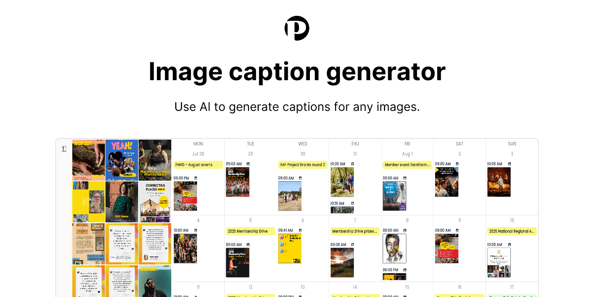 Pallyy Image Caption Generator preview