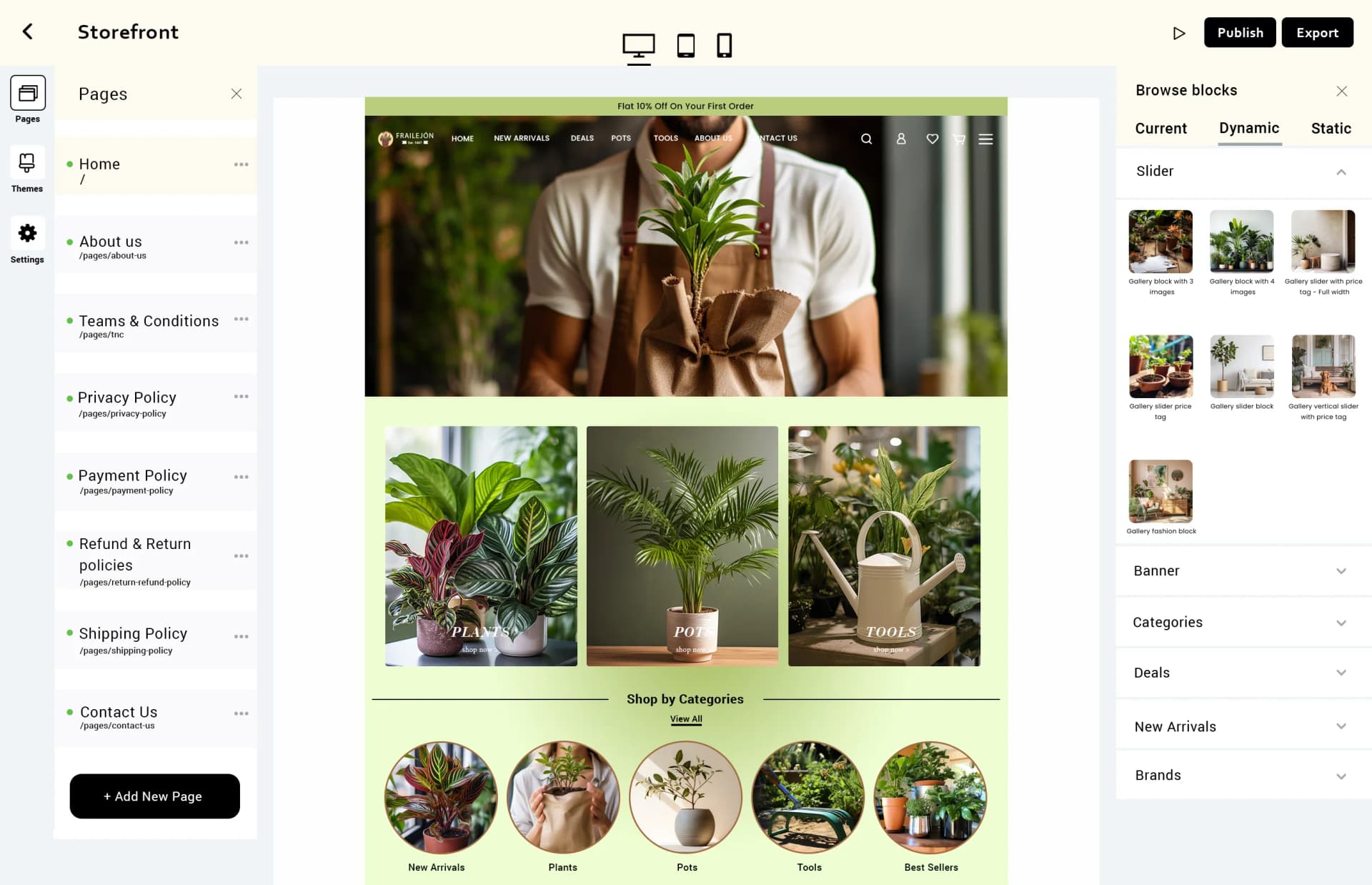 Aasaan AI ecommerce website builder preview