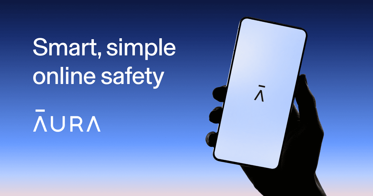 Aura online safety share card